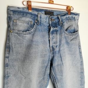 Zara Man cropped Jeans Loose fit Vintage Wash